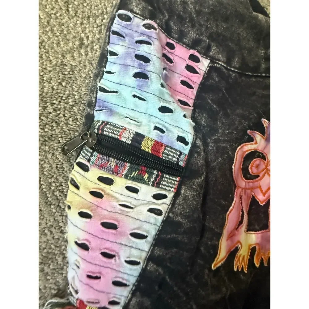 Owl hippie tie dye crossbody purse